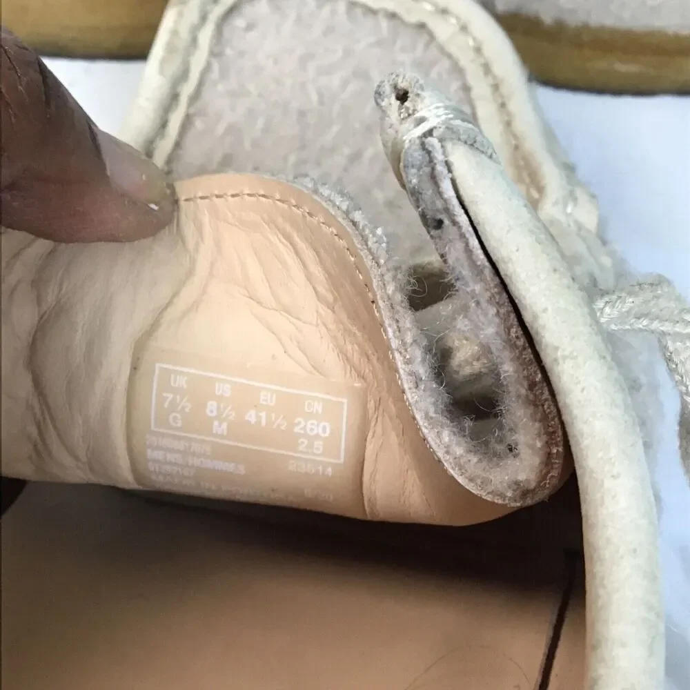 Clarks x Aime Leon Dore Mens Wallabee Shoes Sz.8.5 Beige Wool Casetino Comfort